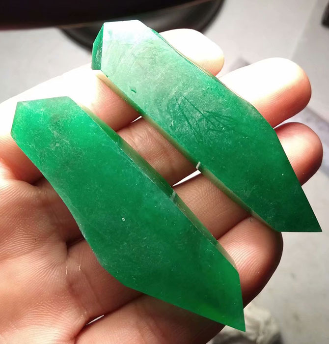 翡翠切割樣品效果