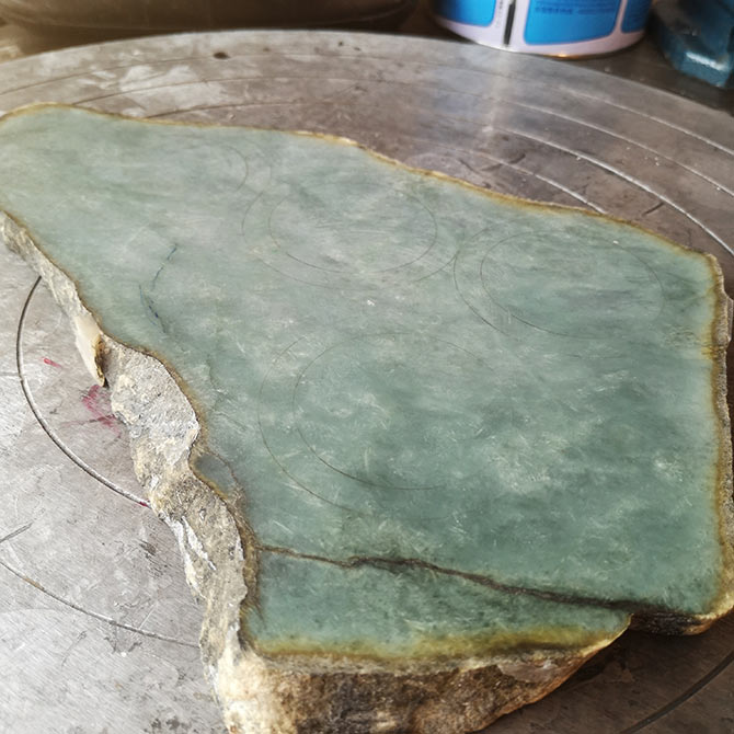 玉石切割樣品