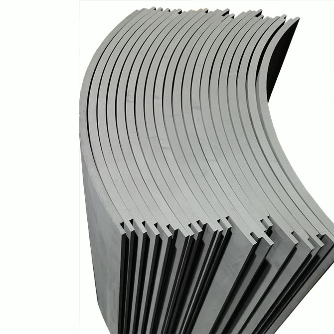 加工實例：今科石墨坩堝瓦片專用環(huán)形金剛線切割機器加工效果