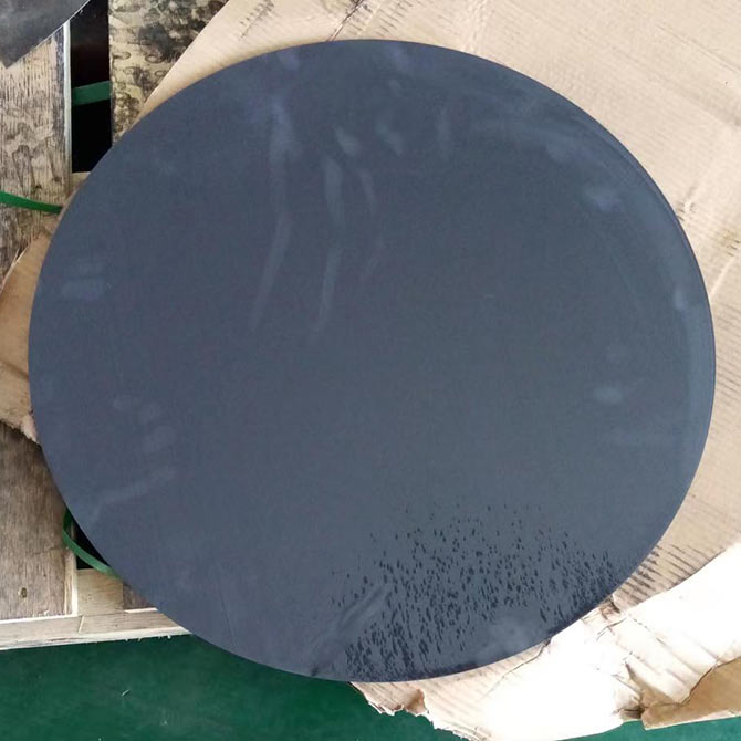 加工實(shí)例：直徑560mm石墨圓柱橫切效果