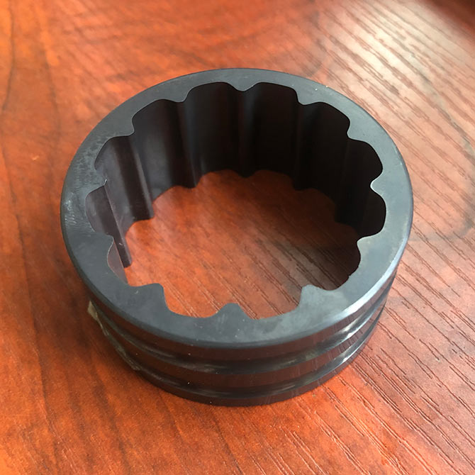泰州今科C型金剛石線切形機(jī)加工實(shí)例：切割剛玉內(nèi)齒輪